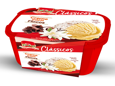 Creme com flocos